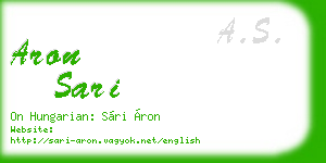 aron sari business card